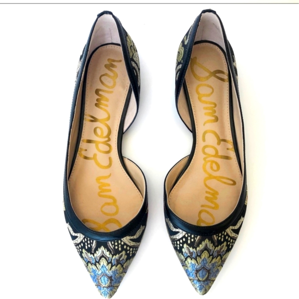 {Sam Edelman} Rena Brocade Floral D’Orsay Flats 7